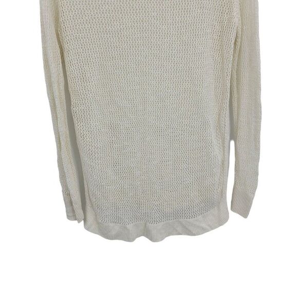 Banana Republic Coverup Top M White Open See Through Knit Side Slit Tunic Beach - Picture 8 of 10